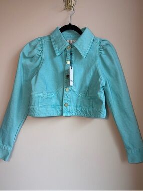 Aureta Lottie Jacket in Aquamarine | Size S | NWT